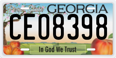 GA license plate CEO8398