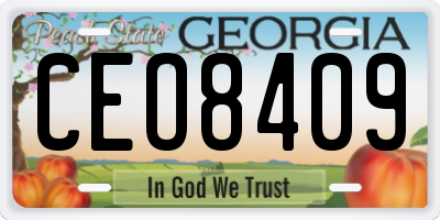GA license plate CEO8409