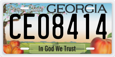 GA license plate CEO8414