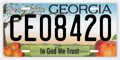 GA license plate CEO8420