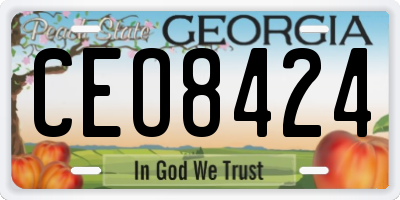 GA license plate CEO8424