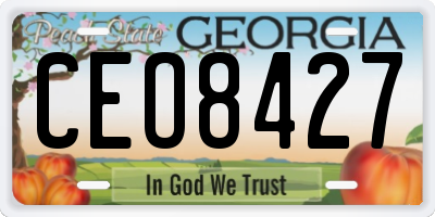 GA license plate CEO8427