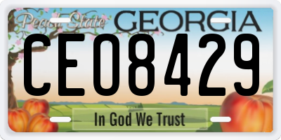 GA license plate CEO8429