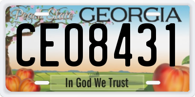 GA license plate CEO8431