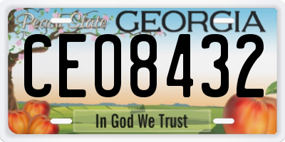 GA license plate CEO8432