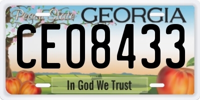 GA license plate CEO8433