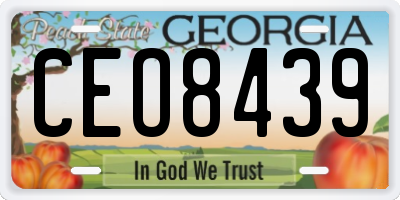 GA license plate CEO8439