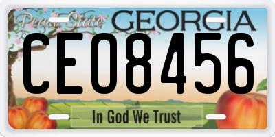 GA license plate CEO8456