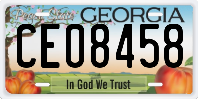 GA license plate CEO8458