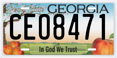 GA license plate CEO8471