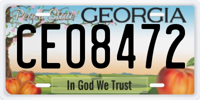 GA license plate CEO8472