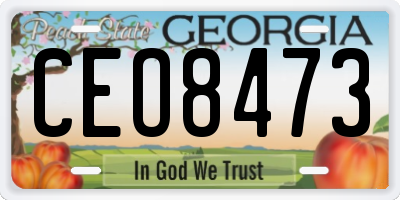 GA license plate CEO8473