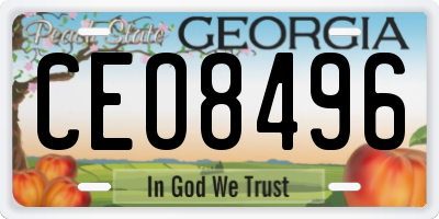 GA license plate CEO8496