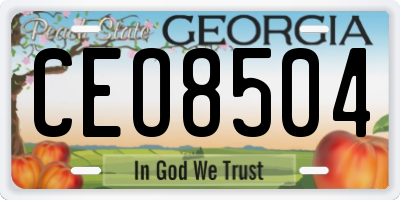 GA license plate CEO8504