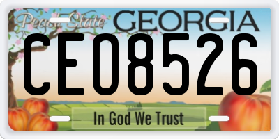 GA license plate CEO8526