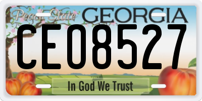 GA license plate CEO8527