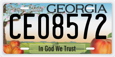 GA license plate CEO8572