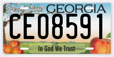 GA license plate CEO8591