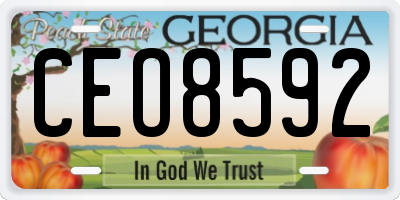 GA license plate CEO8592