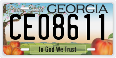 GA license plate CEO8611
