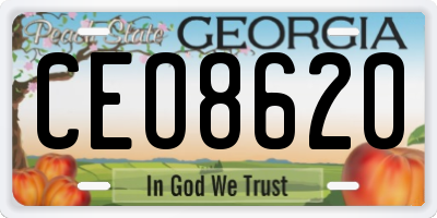 GA license plate CEO8620