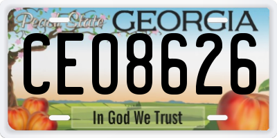 GA license plate CEO8626
