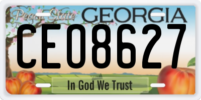 GA license plate CEO8627