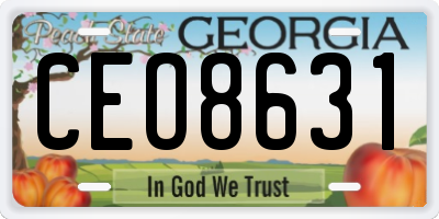 GA license plate CEO8631