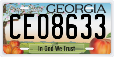 GA license plate CEO8633