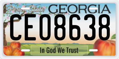 GA license plate CEO8638