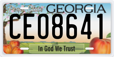 GA license plate CEO8641