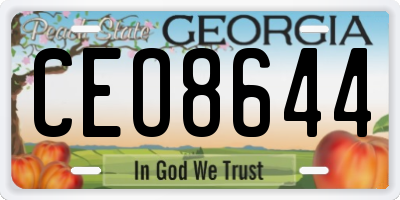 GA license plate CEO8644