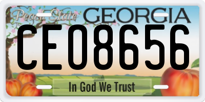 GA license plate CEO8656
