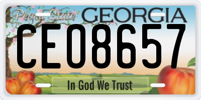 GA license plate CEO8657