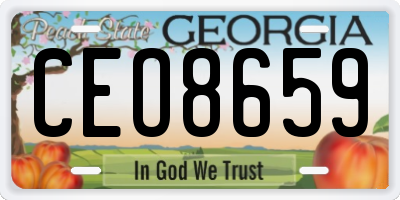 GA license plate CEO8659