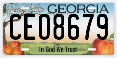GA license plate CEO8679