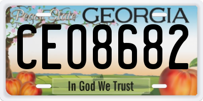 GA license plate CEO8682
