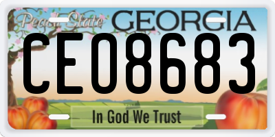GA license plate CEO8683