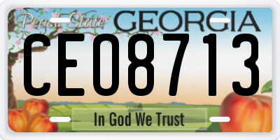 GA license plate CEO8713