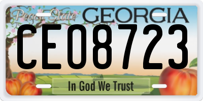 GA license plate CEO8723