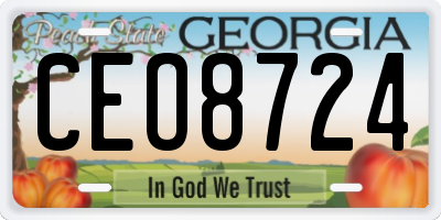 GA license plate CEO8724