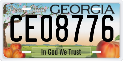 GA license plate CEO8776