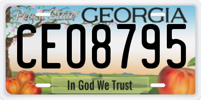 GA license plate CEO8795