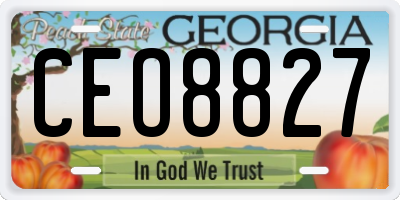 GA license plate CEO8827
