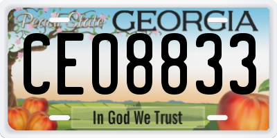 GA license plate CEO8833
