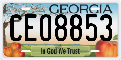 GA license plate CEO8853