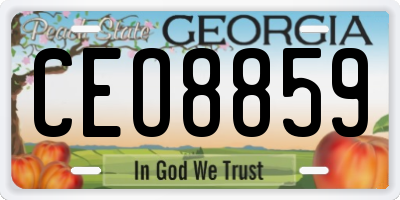 GA license plate CEO8859