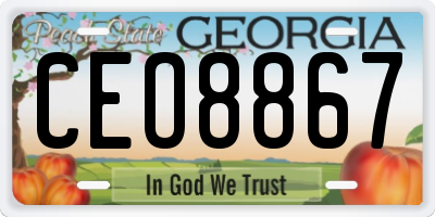 GA license plate CEO8867
