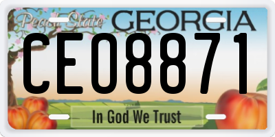 GA license plate CEO8871