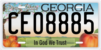 GA license plate CEO8885